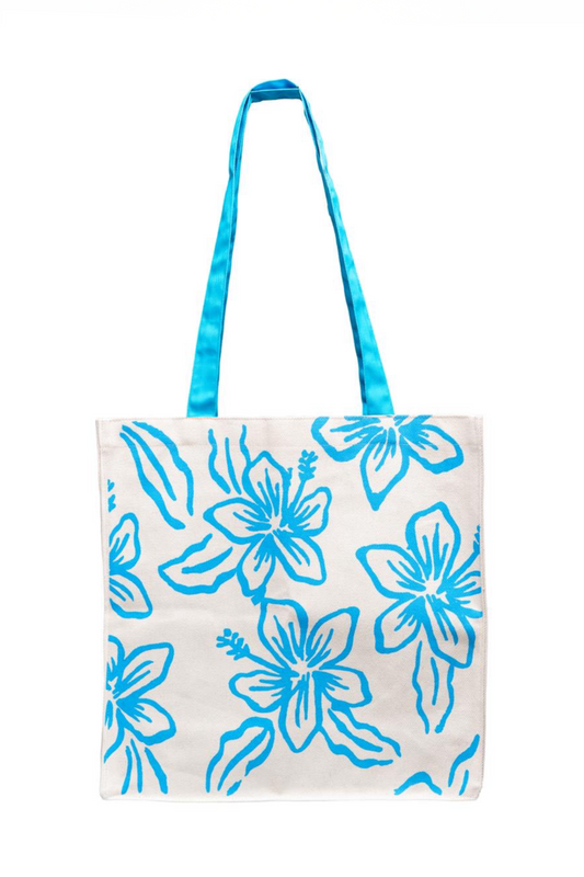 Blue Hibiscus Tote