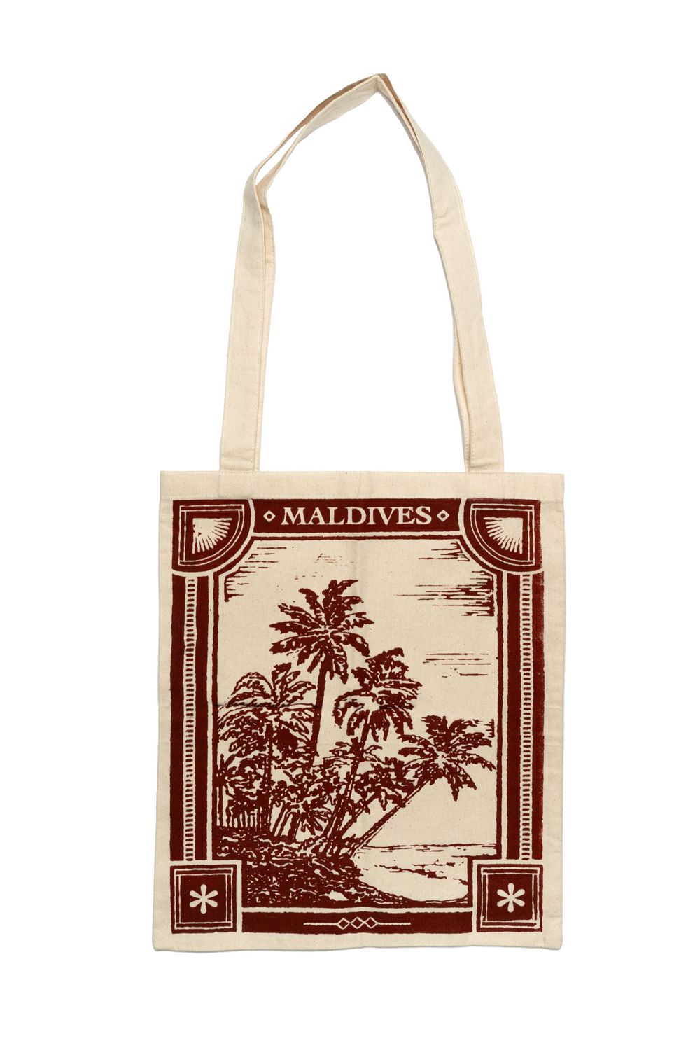 Stamp Tote - Maroon